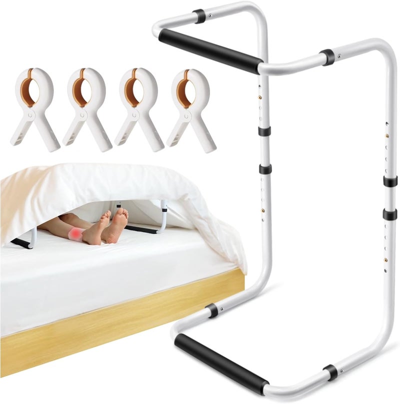 NorBeng Blanket Lifter for Feet, Height Adjustable Non-Slip Blanket Lifters for Foot of Bed, Aluminum Alloy Blanket Support for Foot Knee Toes Leg Ankle Post Surgery Recovery, 4 Clips Included - Image 1